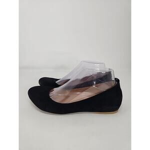 J. Crew Womens Shoes Ballet Flats Size 7.5 Black Velvet Round Toe Classic Dress